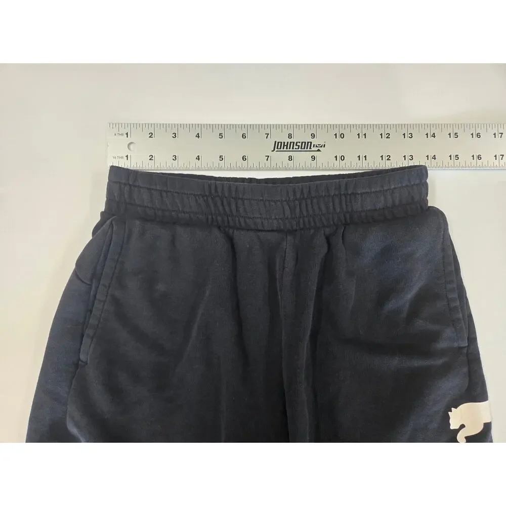 PUMA Big Logo Athletic Shorts Puma Black Mens Small MD10